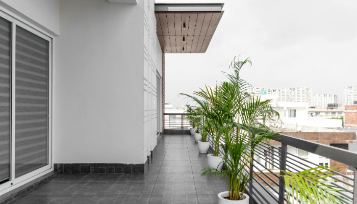 きれいに改装されたベランダ