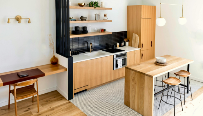 モザイクタイルを施したキッチン