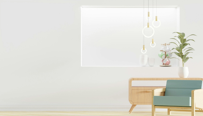 雰囲気のある明るい部屋