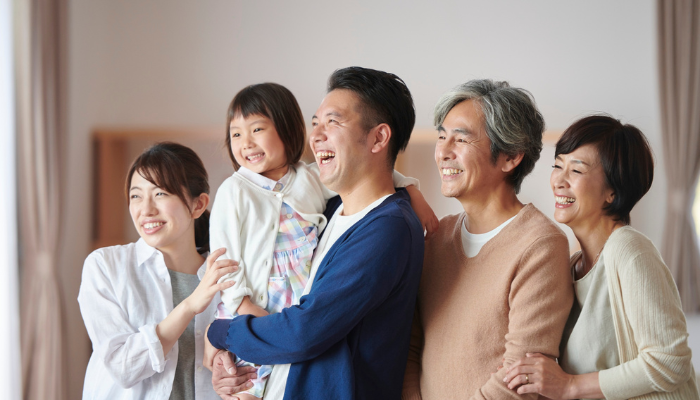 二世帯住宅に住むご家族
