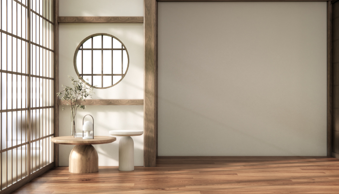 リノベーションされた古民家の室内