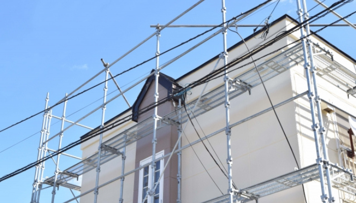 外壁塗装のための足場