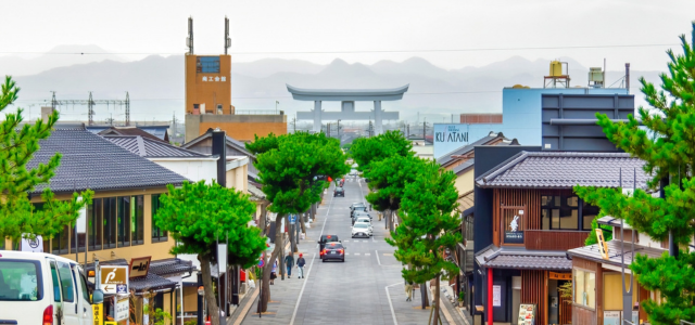出雲市の街の風景